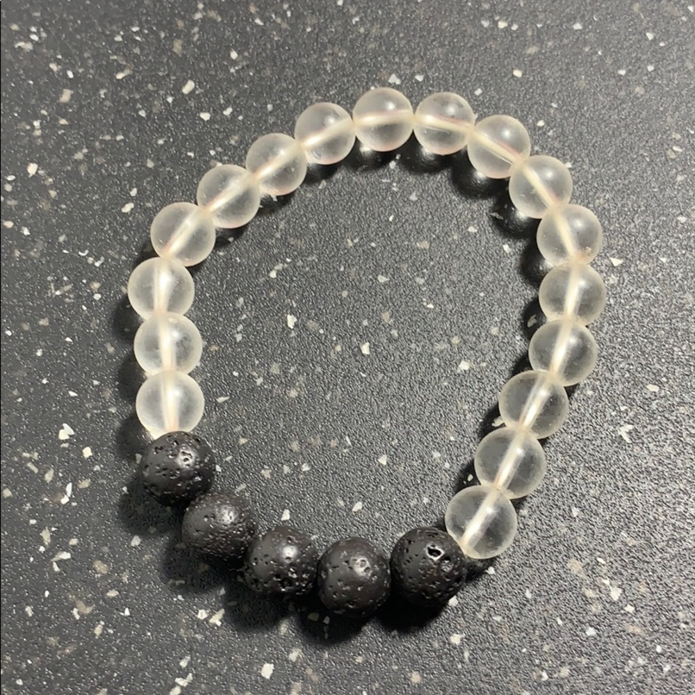 Clear and Black Bracelet